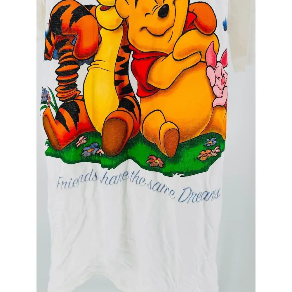 Vintage Disney Store Winnie the Pooh Tigger Friends Dreams Sleep Shirt One Size - Picture 2 of 6